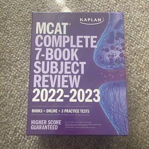 MCAT prep books 7 subject review (used)